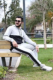 2 İp Rahat Kesim Lastikli Paça Mevsimlik Erkek Eşofman Takımı