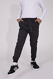 Düz Cepli Jogger Unısex Çocuk Eşofman Altı/Antrasit