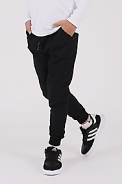 Düz Cepli Jogger Unısex Çocuk Eşofman Altı/Siyah