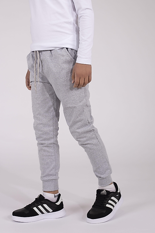 Düz Cepli Jogger Unısex Çocuk Eşofman Altı/Gri