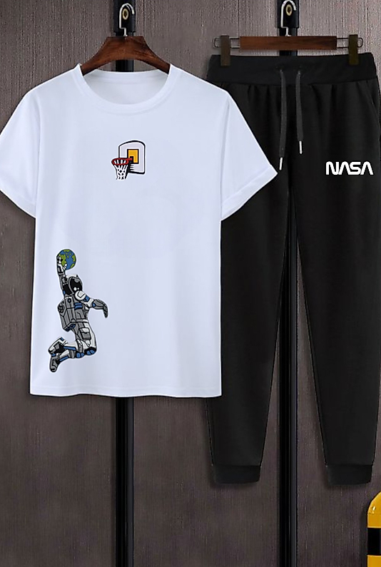 Kaliteli Erkek Çocuk Pota Nasa Astronot Baskılı Alt Üst Takım