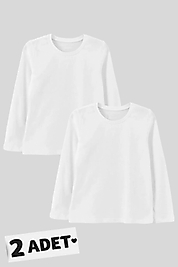 Unisex Bisiklet Yaka Basic Uzun Kollu Likralı Body